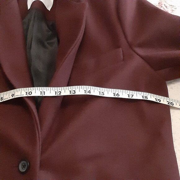 Everlane Coat Red The Italian Wool Cashmere Blend Overcoat Size Small - Picture 13 of 15